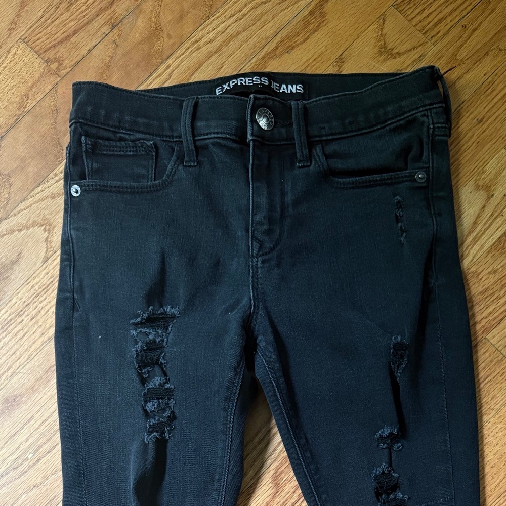 Black denim express jeans